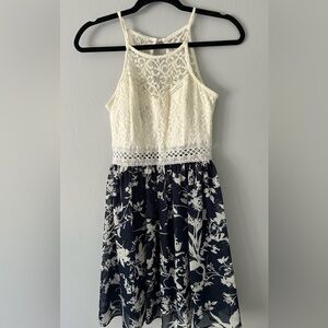 Lace Top Floral Dress